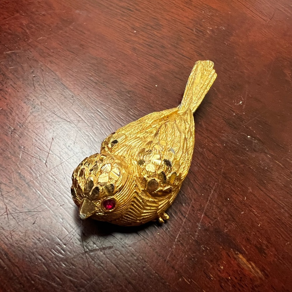 Vintage bird brooch